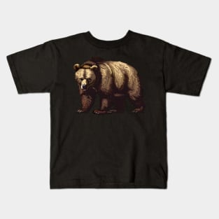 Bear in Pixel Form Kids T-Shirt